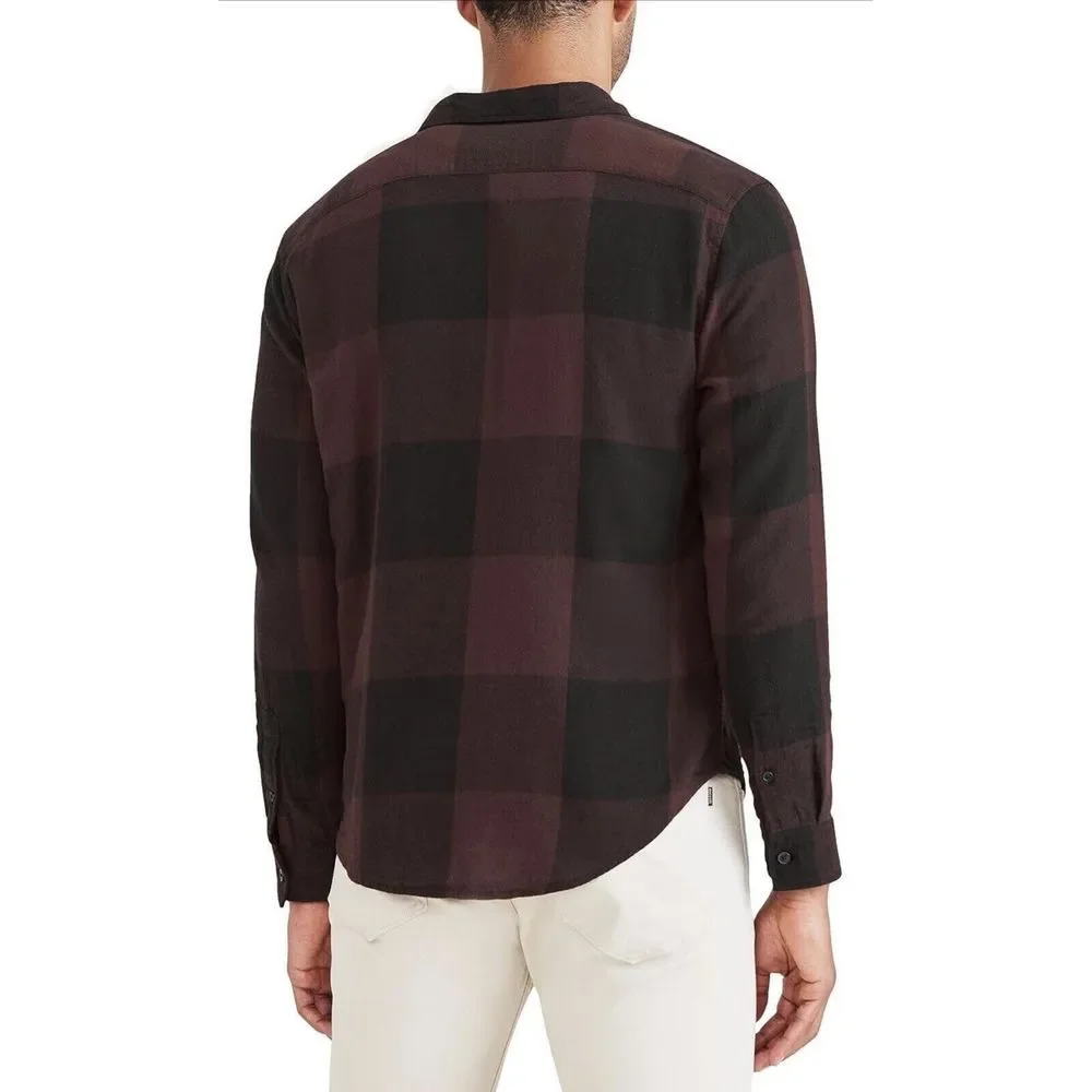 Dockers Men Regular Fit Long Sleeve Casual Shirt Size Small‎ Cotton Pocket New